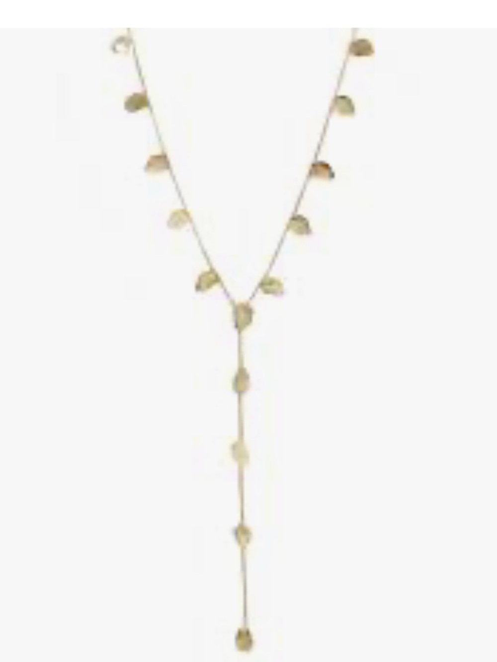 Gold Leaf Drop Y-Necklace - Women Jewelry